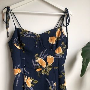 Tie Shoulder Midi Dress